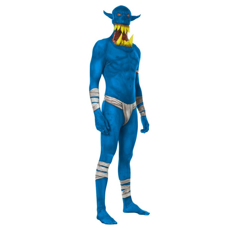 Morphsuits Men's Jaw Dropper Costume, Orc Blue, Medium - Image 2